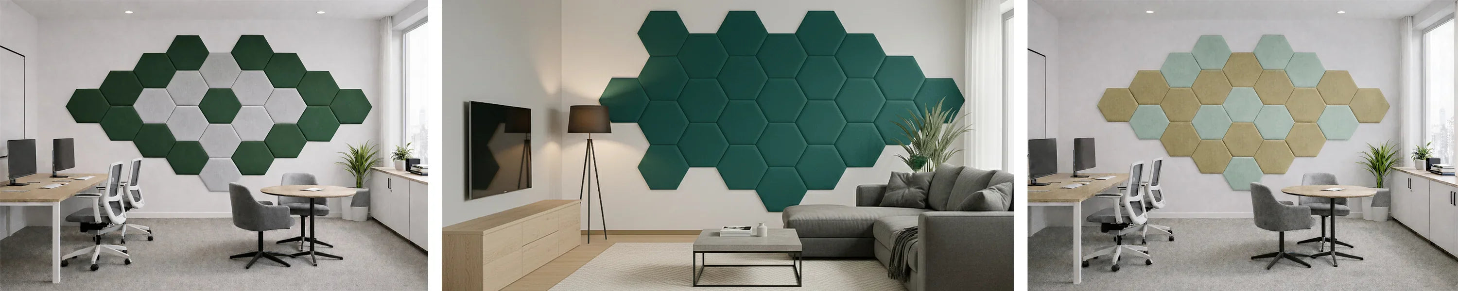 Wandpolster Hexagon