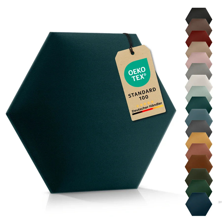 Wandkissen Hexagon | Türkis T09 Velours