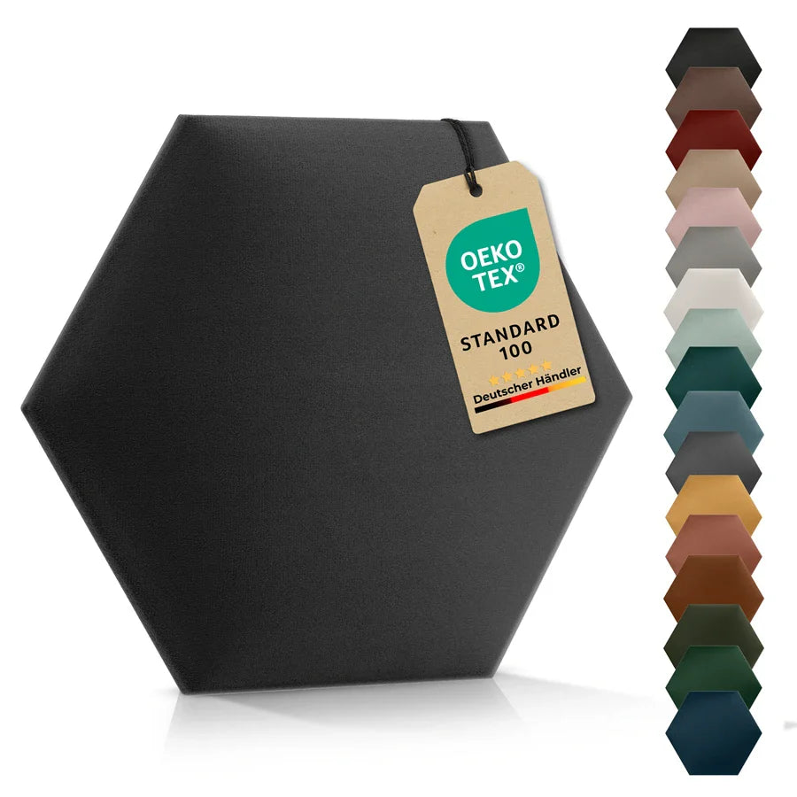 Wandkissen Hexagon | Anthrazit T15 Velours