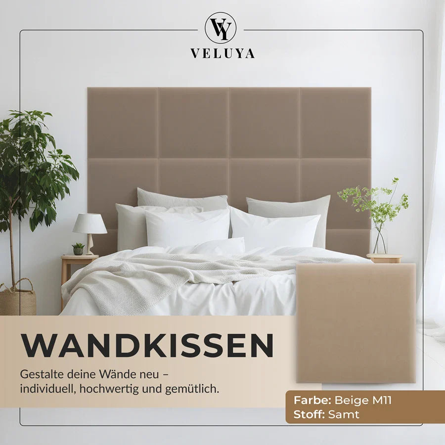 Wandkissen Quadrat | Beige M11 Samt