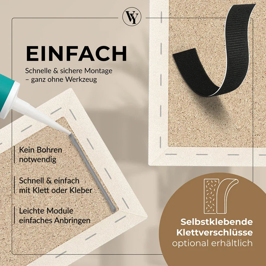 Wandkissen Quadrat | Ecru M18 Samt