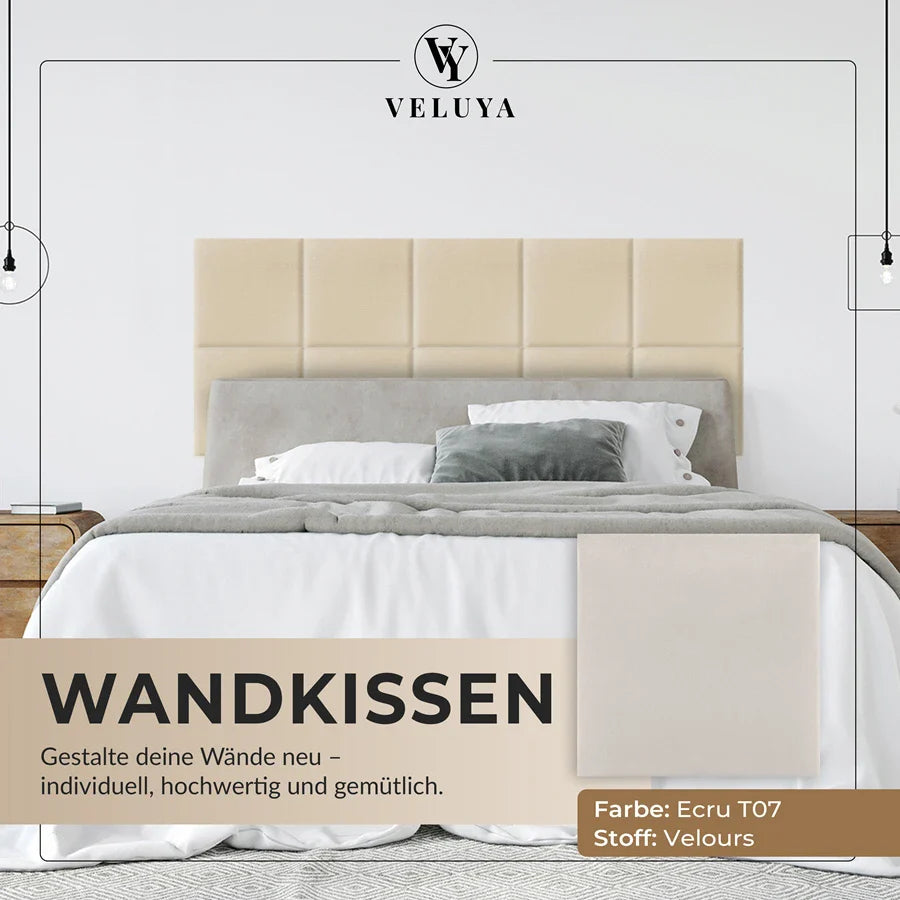 Wandkissen Quadrat | Ecru T07 Velours