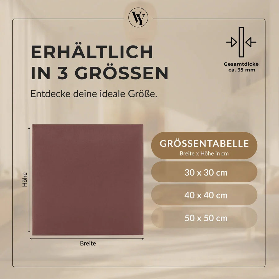 Wandkissen Quadrat | Altrosa T23 Velours