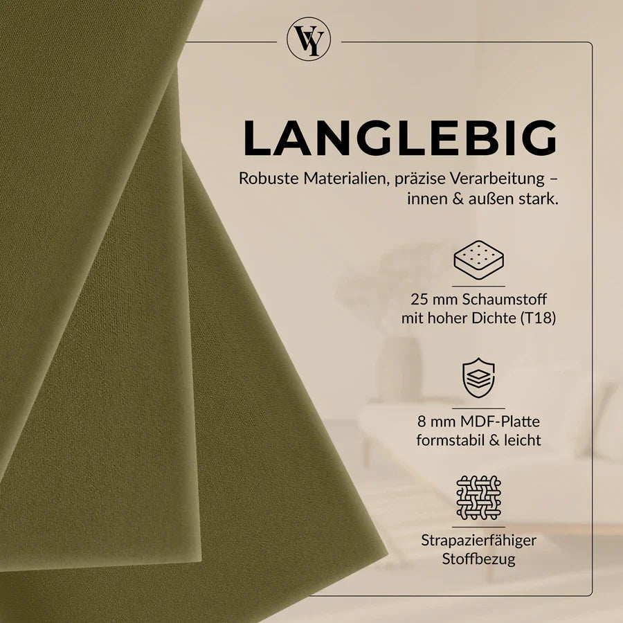 Wandkissen Quadrat | Khaki T27 Velours