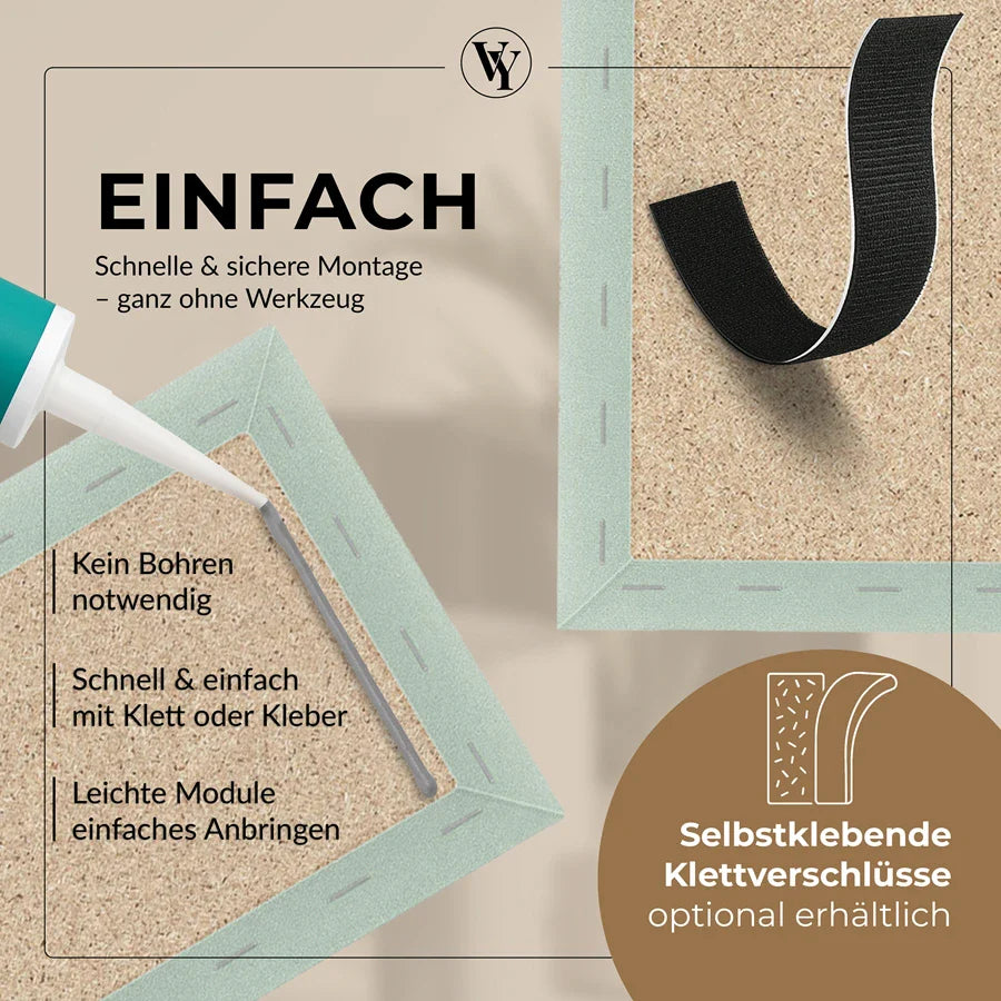 Wandkissen Rechteck | Mintgrün M05 Samt