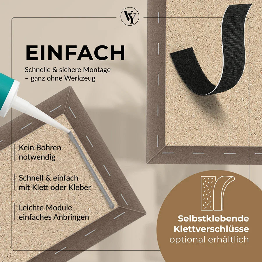 Wandkissen Rechteck | Blassbraun M15 Samt