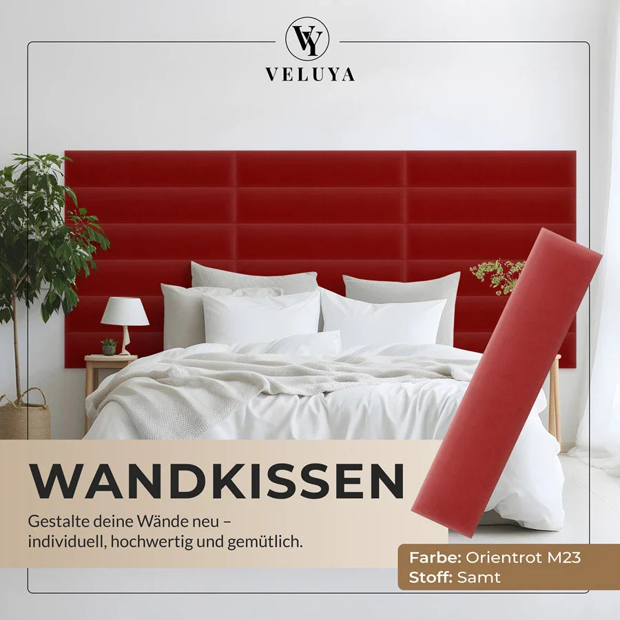 Wandkissen Rechteck | Orientrot M23 Samt