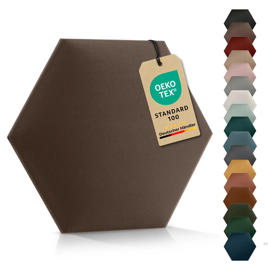Wandkissen Hexagon | Braun T02 Velours