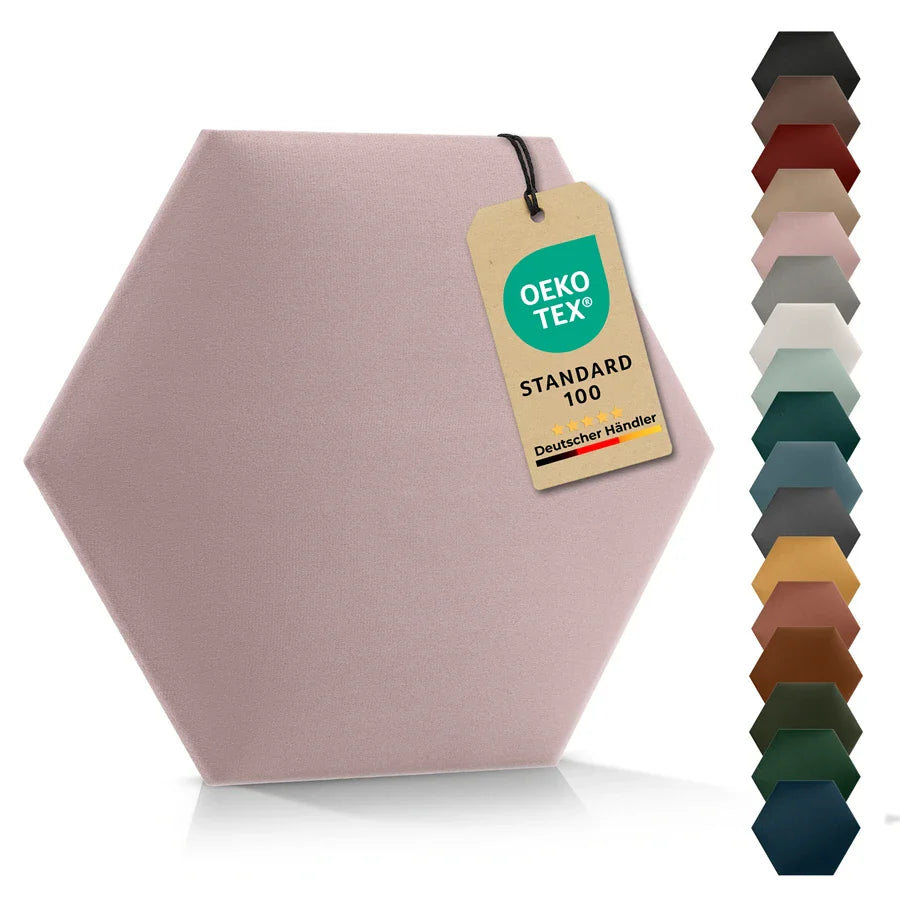 Wandkissen Hexagon | Rosa T05 Velours