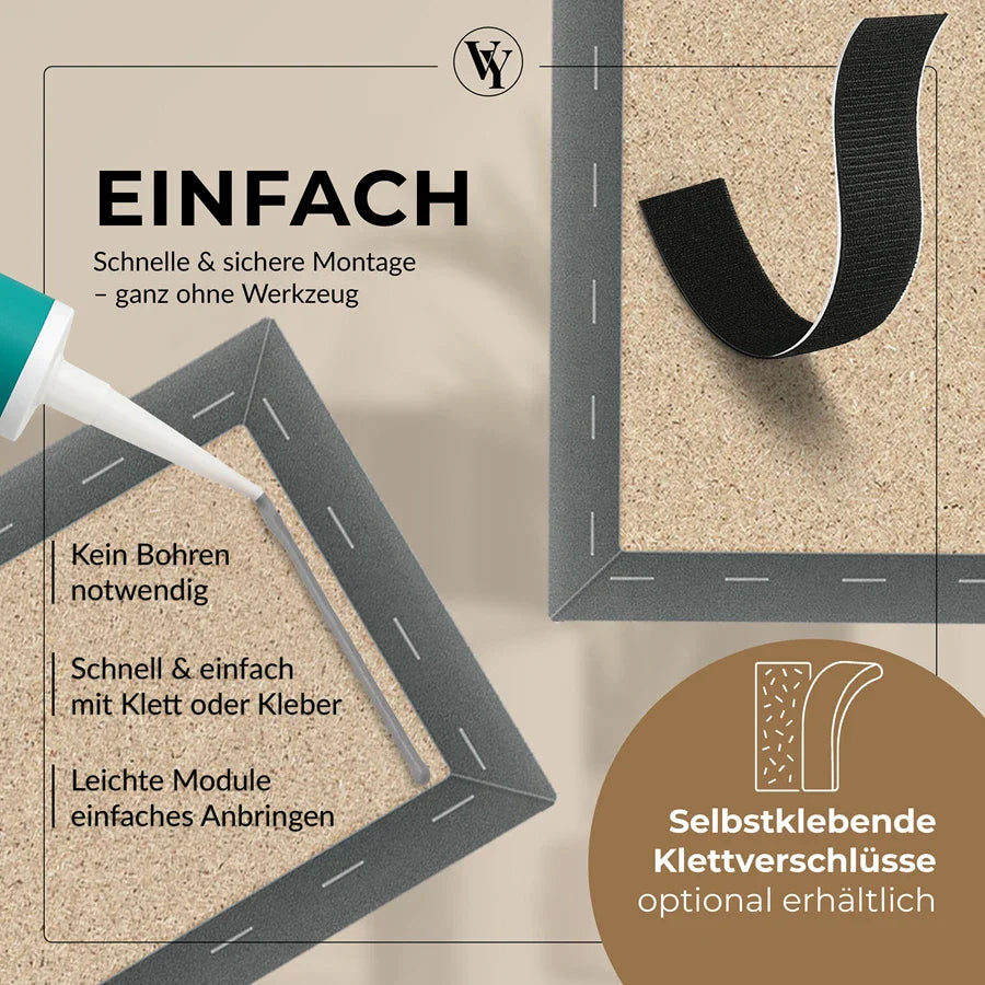 Wandkissen Quadrat | Anthrazit M02 Samt