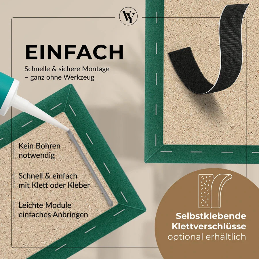 Wandkissen Quadrat | Dunkelgrün M04 Samt