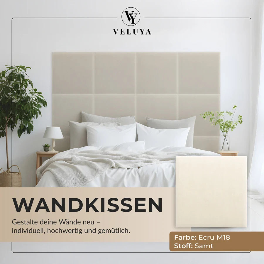 Wandkissen Quadrat | Ecru M18 Samt