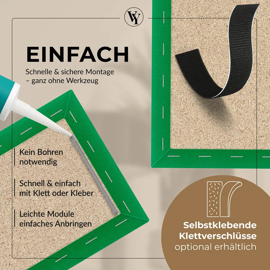 Wandkissen Quadrat | Hellgrün M21 Samt