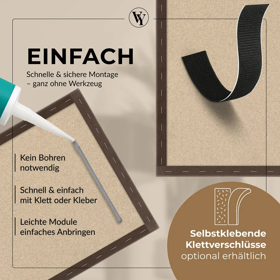 Wandkissen Quadrat | Braun T02 Velours