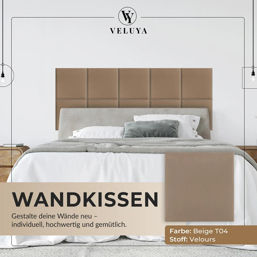 Wandkissen Quadrat | Beige T04 Velours