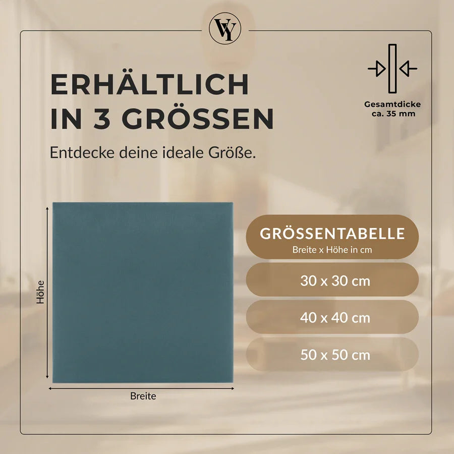 Wandkissen Quadrat | Petrolblau T13 Velours