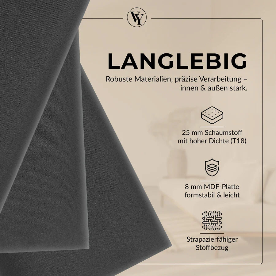 Wandkissen Quadrat | Anthrazit T15 Velours