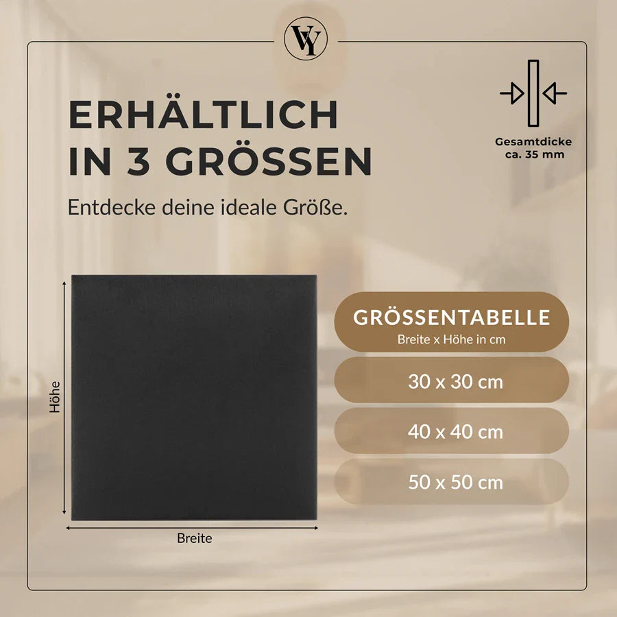 Wandkissen Quadrat | Anthrazit T15 Velours