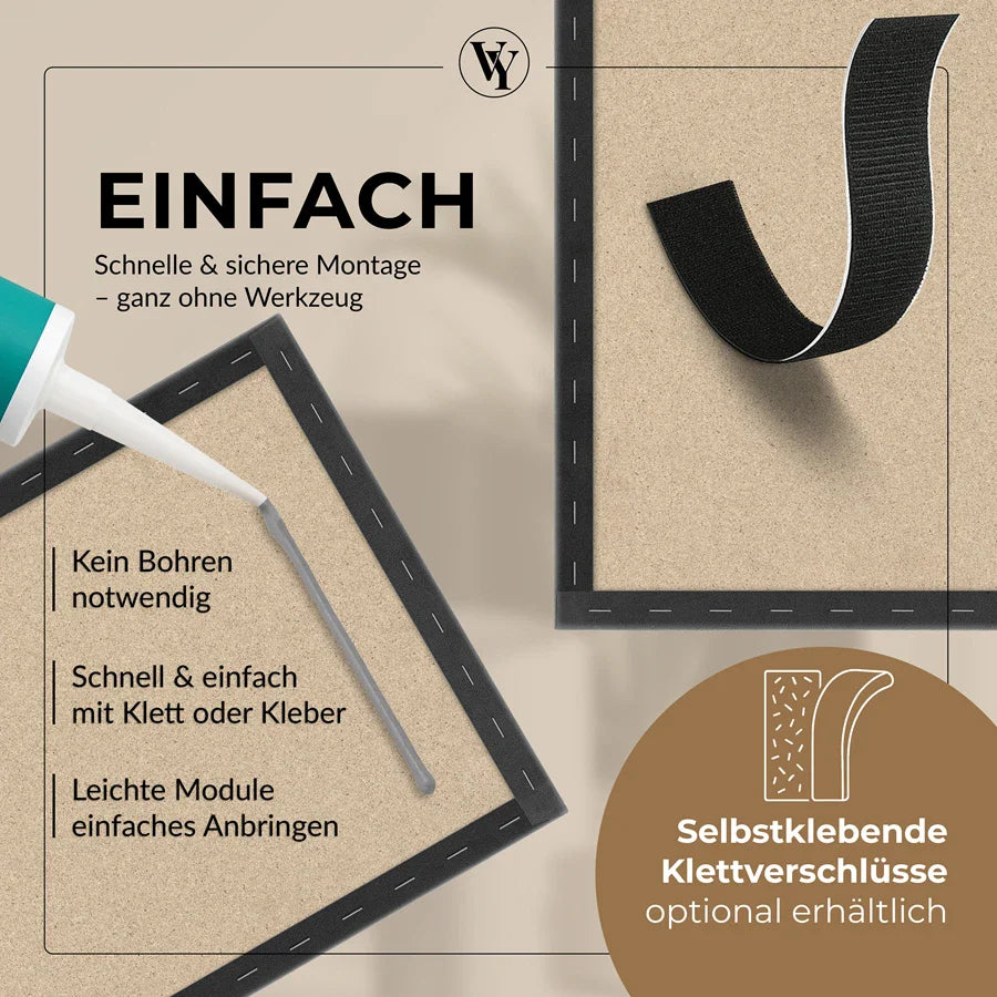 Wandkissen Quadrat | Anthrazit T15 Velours