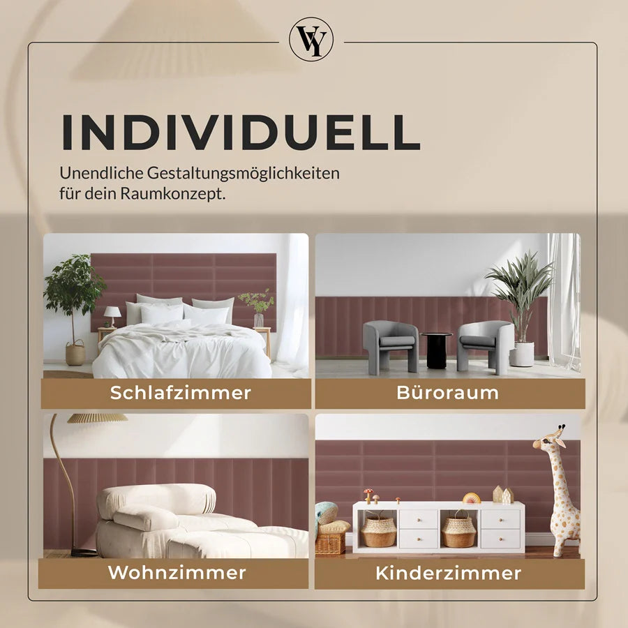 Wandkissen Rechteck | Altrosa M12 Samt