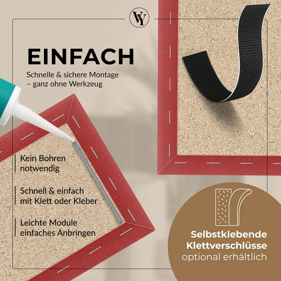 Wandkissen Rechteck | Orientrot M23 Samt