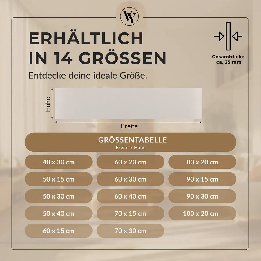 Wandkissen Rechteck | Ecru S04 Öko-Leder