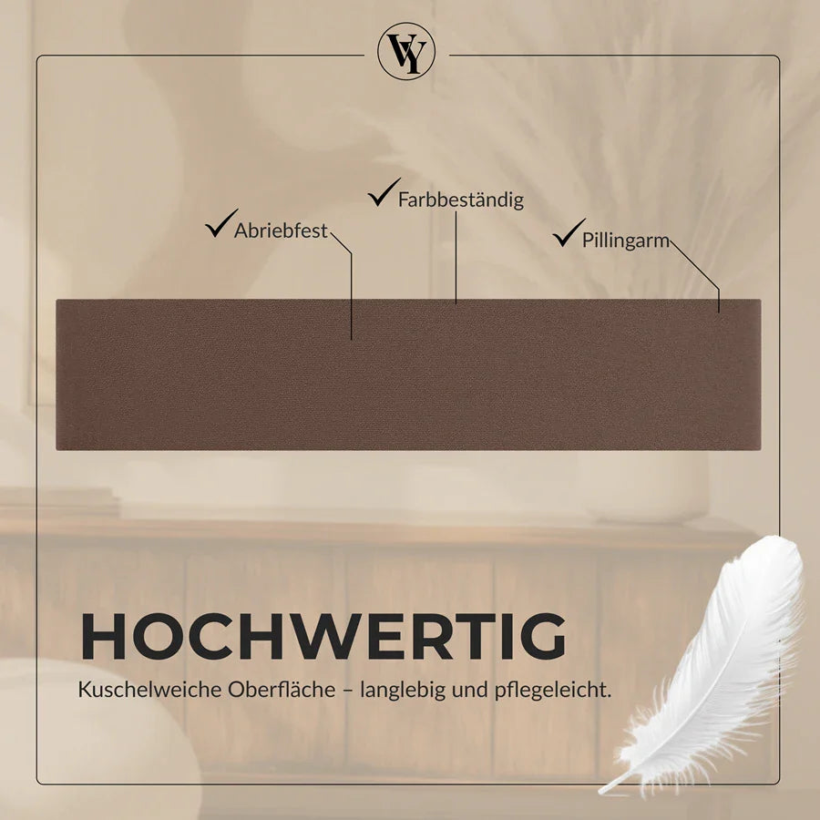 Wandkissen Rechteck | Braun T02 Velours