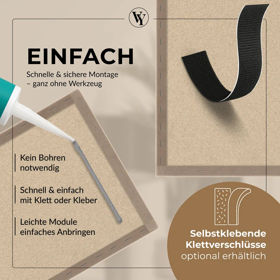Wandkissen Rechteck | Beige T04 Velours