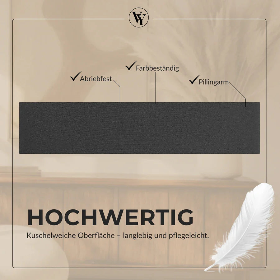 Wandkissen Rechteck | Anthrazit T15 Velours