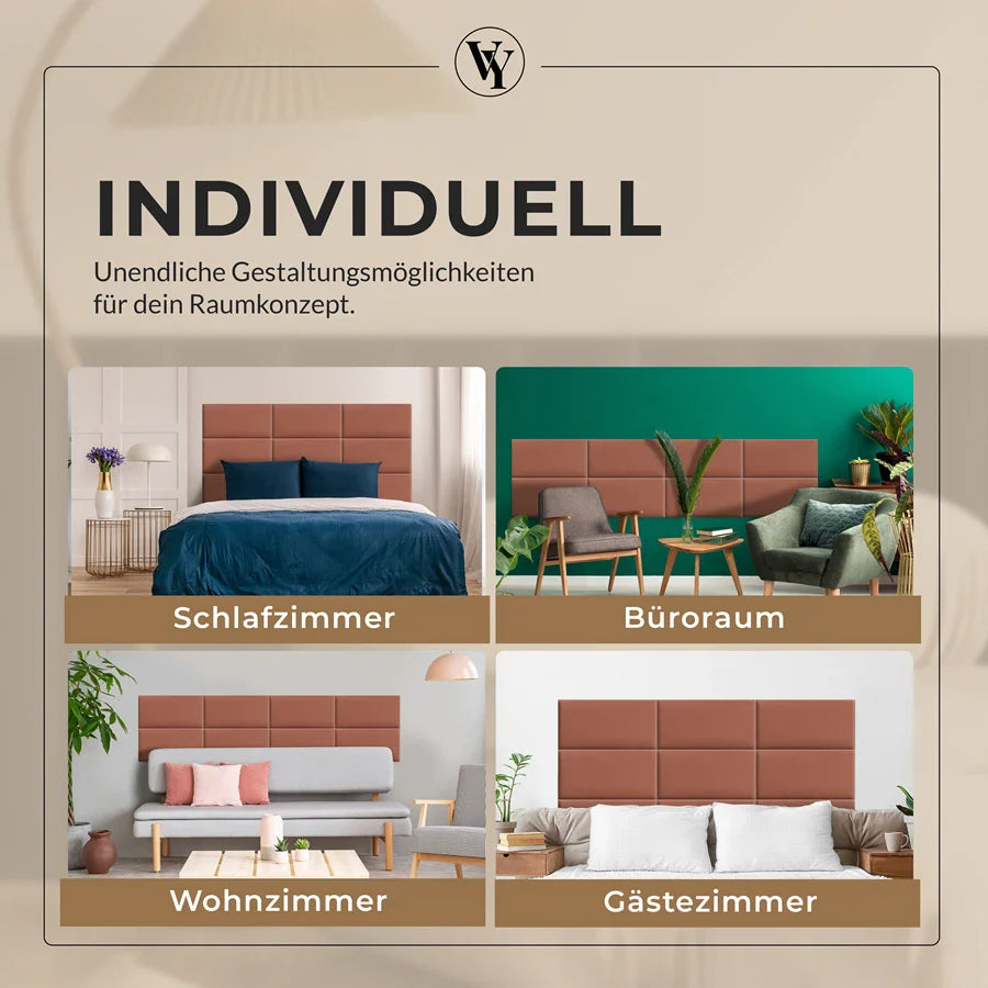 Wandkissen Rechteck | Altrosa T23 Velours