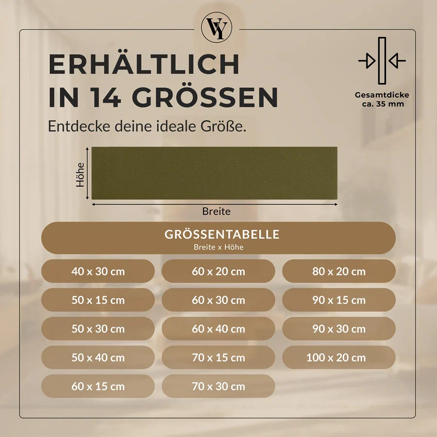 Wandkissen Rechteck | Khaki T27 Velours